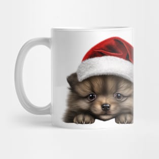 Christmas Peeking Puppy Mug